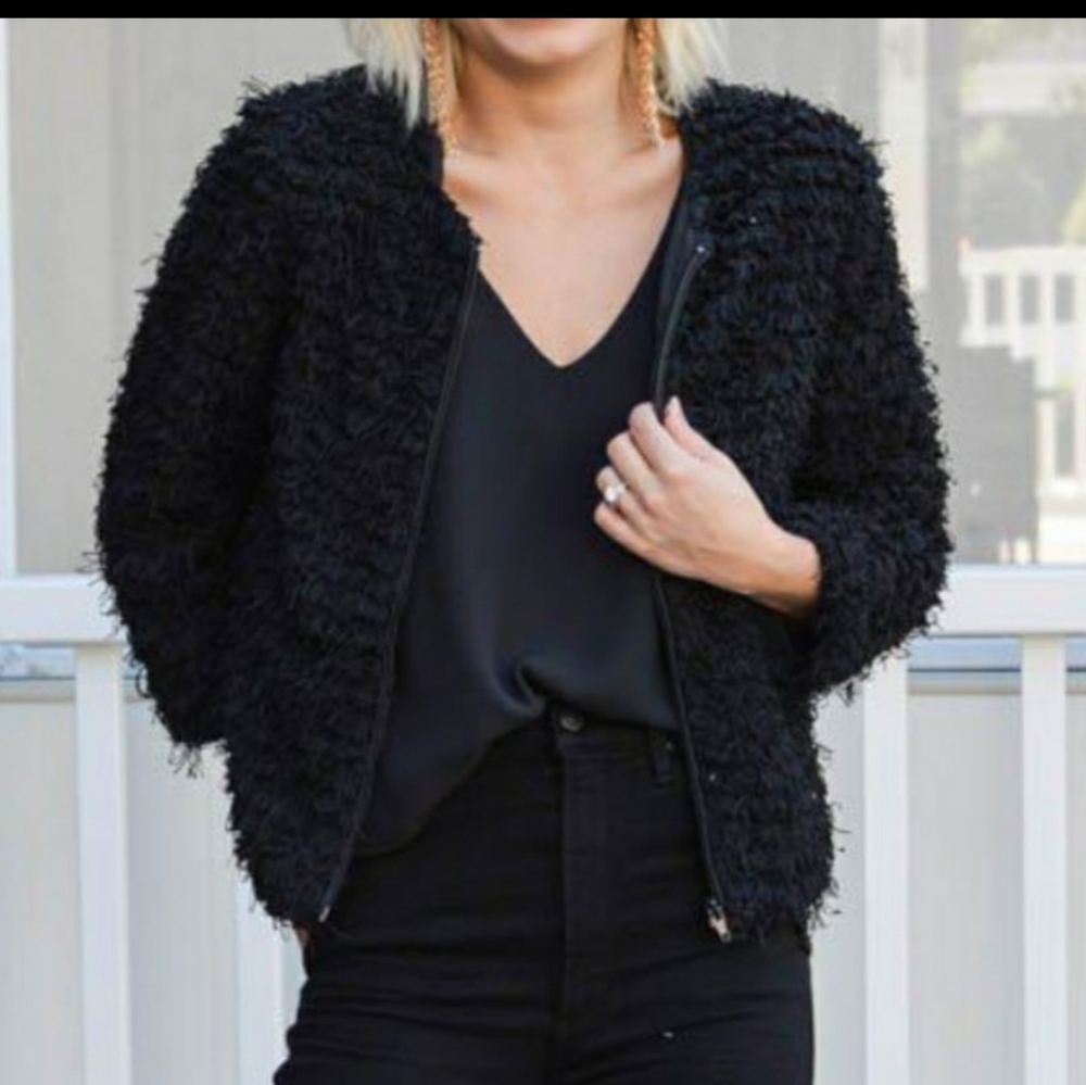BB Dakota Shaggy Faux Fur Jacket
